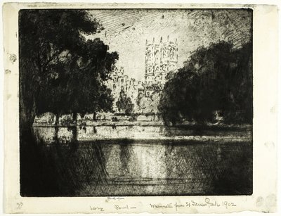 Torres de Westminster, a partir do Parque Saint James de Joseph Pennell