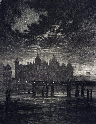 Tribunal de Whitehall, em Londres. de Joseph Pennell