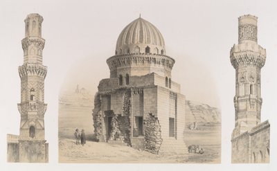 87. Túmulos e Minaretes, Kairo, 1843. de Joseph Philibert Girault De Prangey