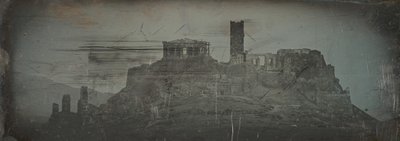 Abordagem ocidental da Acrópole, Atenas, 1842. de Joseph Philibert Girault De Prangey