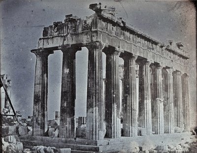 Fachada e Colunata Norte do Pártenon na Acrópole, Atenas de Joseph Philibert Girault De Prangey