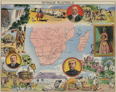 África Austral (litografia a cores) de Joseph Porphyre Pinchon