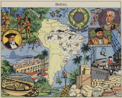 Bresil (litografia a cores) de Joseph Porphyre Pinchon