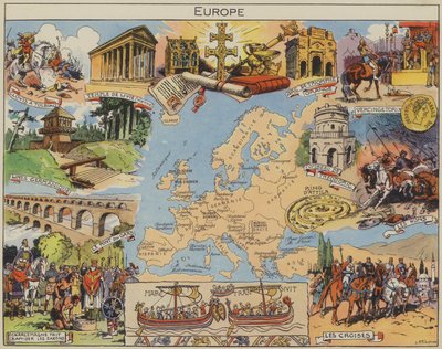 Europa (litografia a cores) de Joseph Porphyre Pinchon