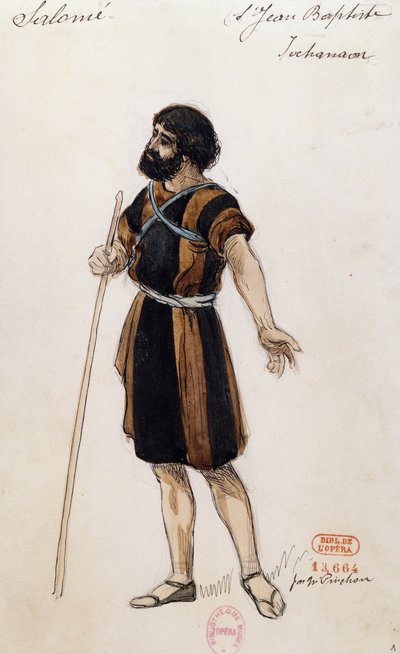 Giovanni Battista para Salomé, de Richard Strauss (1864-1949), apresentada na Ópera Garnier em Paris, a 3 de maio de Joseph Porphyre Pinchon