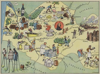 Guyenne (litografia a cores) de Joseph Porphyre Pinchon