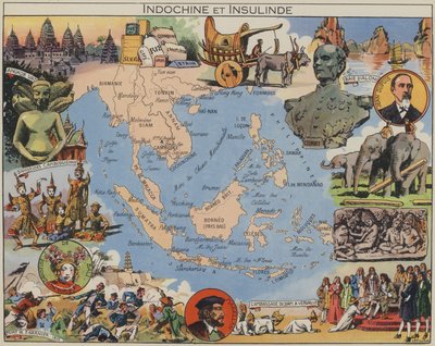 Indochina e Insulinde (litografia a cores) de Joseph Porphyre Pinchon