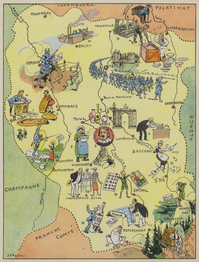 Lorraine (litografia a cores) de Joseph Porphyre Pinchon