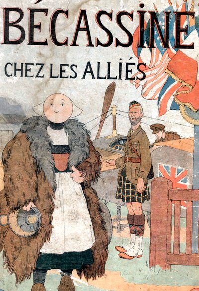 capa do livro "Becassine chez les allies" (Becassine nos aliados) de Joseph Porphyre Pinchon