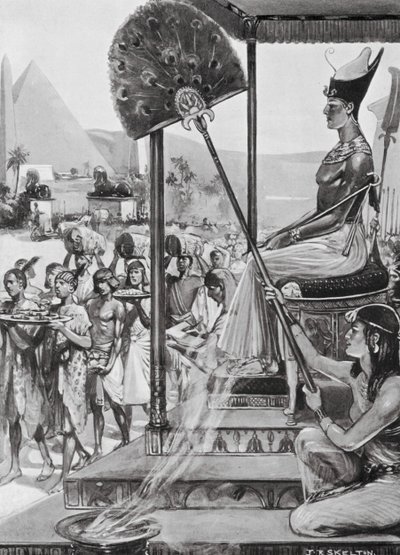 Homenagem a Ramsés II, XIXª Dinastia (litografia) de Joseph Ratcliffe (after) Skelton