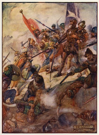 Jean Parisot de la Valette no Grande Cerco de Malta de Joseph Ratcliffe (after) Skelton
