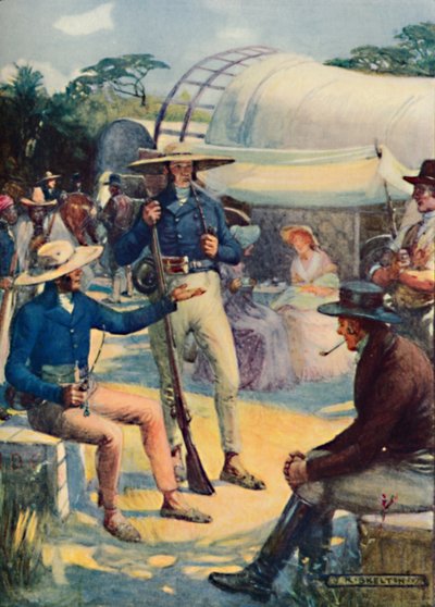 1820 Colonos e seus comboios Boer, 1909 de Joseph Ratcliffe Skelton