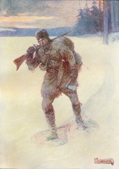 Sozinho em toda a neve sem trilhas, c1908, c1920 de Joseph Ratcliffe Skelton