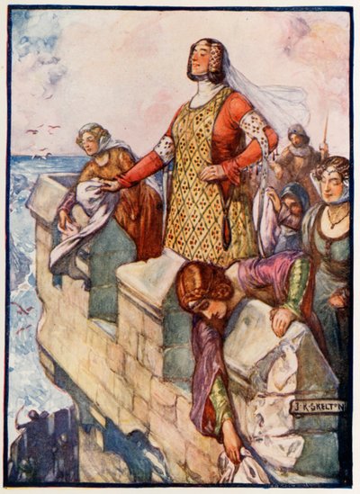 Black Agnes defendendo o castelo de Dunbar de Joseph Ratcliffe Skelton