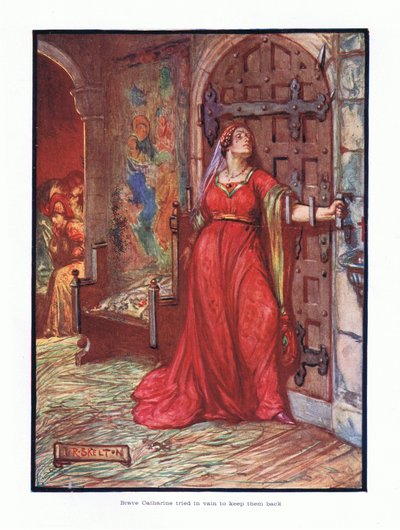 A brava Catherine tentou em vão impedi-los, 1910 de Joseph Ratcliffe Skelton