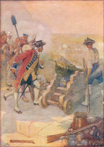 Clive despediu uma das armas em si, c1908, c1920. de Joseph Ratcliffe Skelton