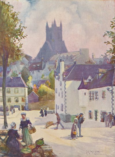 Primavera em Bretanha Quimperlé, 1911, 1913 de Joseph Ratcliffe Skelton