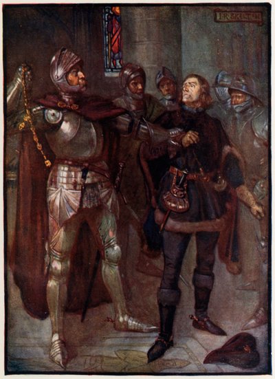O Conde de Angus tirando uma corrente de ouro do pescoço de Robert Cochrane de Joseph Ratcliffe Skelton