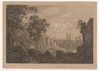 paisagem italiana de Joseph Rebell