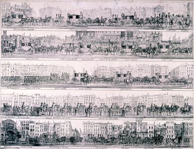 O Progresso da Rainha Vitória através de Londres, 1837 de Joseph Robins