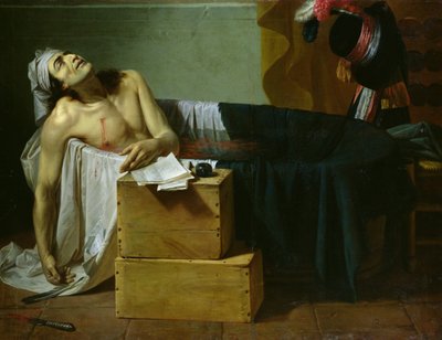 A morte de Marat, 1793 de Joseph Roques