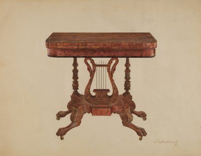 Mesa Lyre Pedestal, 1936. de Joseph Rothenberg