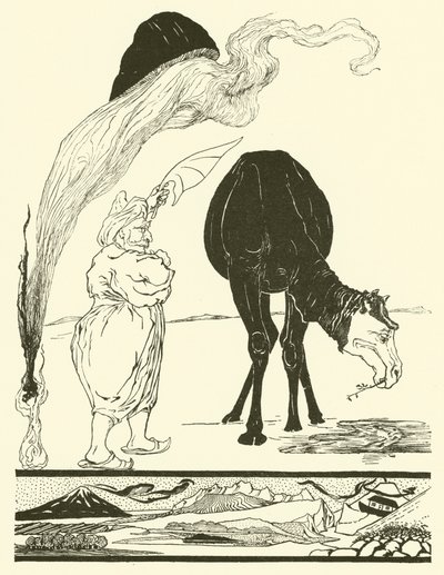 O Djinn encarregado de Todos os Desertos (gravura) de Joseph Rudyard (after) Kipling