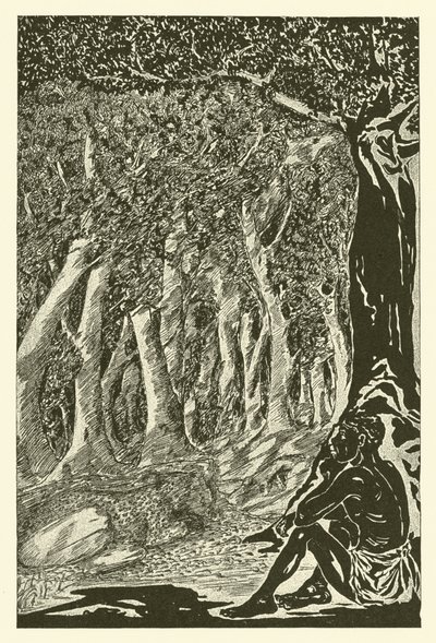 O Leopardo e o Ehiopian (gravura) de Joseph Rudyard (after) Kipling