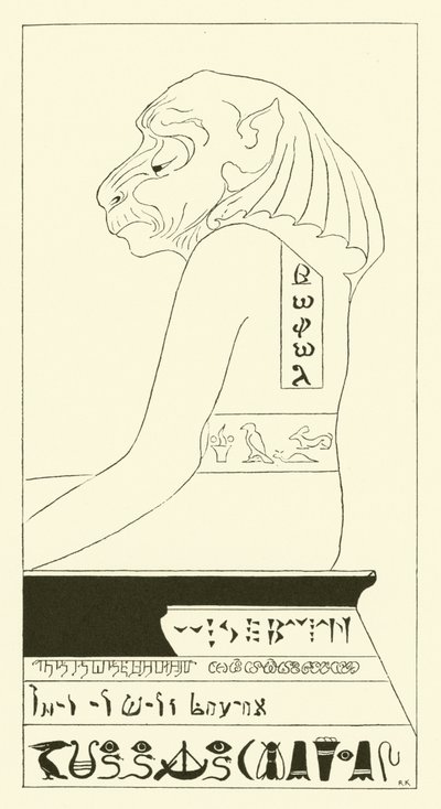Wise Baviaan, o Babuíno de cabeça de cão (gravura) de Joseph Rudyard (after) Kipling