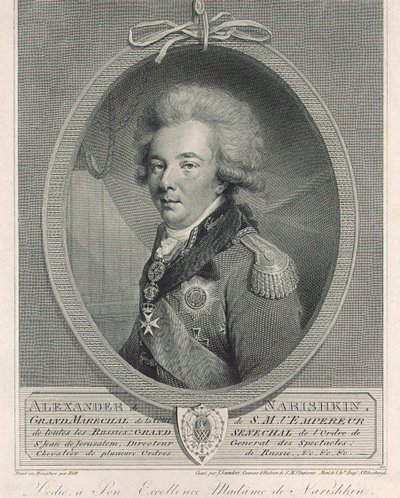 Retrato do Conde Alexander Lvovich Naryshkin 1760-1826, 1801 de Joseph Saunders