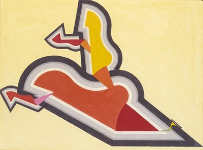 Estuda em Ritmo: Vermelho e Ouro, ca. 1934. de Joseph Schillinger