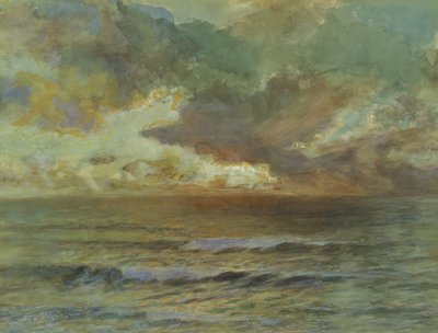 Pôr do sol no Seascale (wc no papel) de Joseph Severn