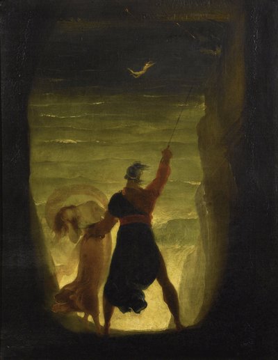 A tempestade. Prospero e Ariel por Severn, Joseph de Joseph Severn