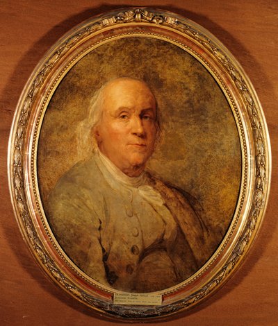 Francês:  Benjamin Franklin (1706-1790) de Joseph Siffred Duplessis
