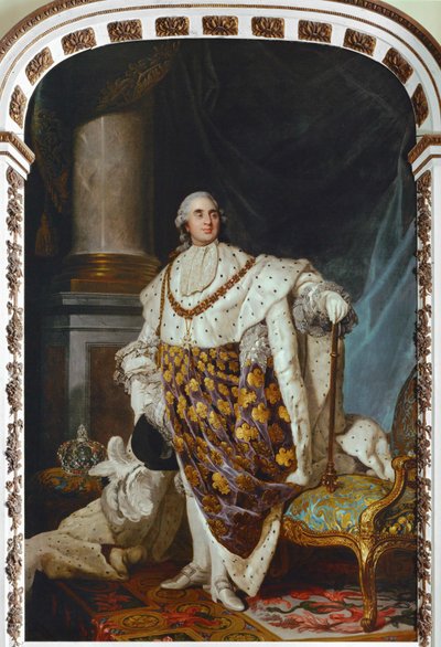 Luís XVI, com as vestes da coroação (pintura sobre tela) de Joseph Siffred Duplessis