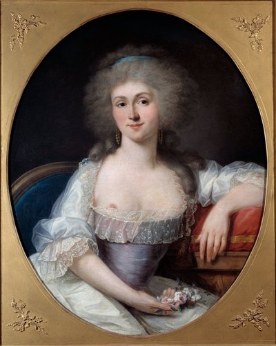 Retrato de Marie Therese Louise de Savoie Carignan, Princesa de Lamballe (1749-1792) Pintura de Joseph Siffred Duplessis (1725-1802) (Joseph-Siffred, Joseph Siffrede, Joseph-Siffrede, Joseph Siffrein, Joseph-Siffrein) Metz musee des Beaux Ar do século XVII de Joseph Siffred Duplessis