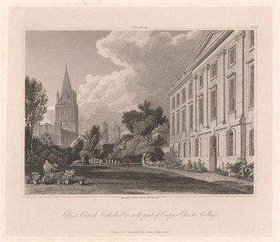 Catedral da Igreja de Cristo e parte do Corpus Christi College de Joseph Skelton