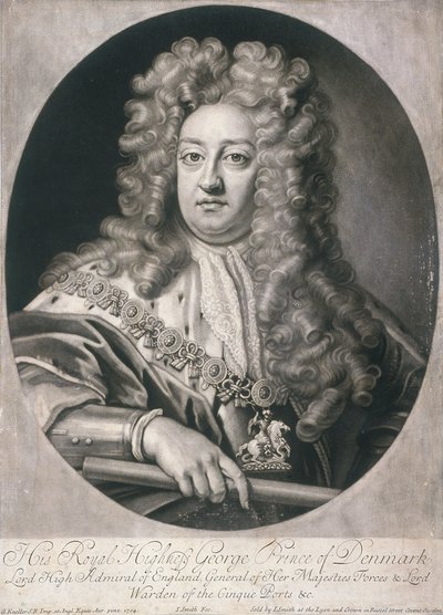 Retrato oval de George, Príncipe da Dinamarca, 1704 de Joseph Smith