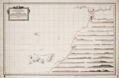 Mapa da costa ocidental de África e das ilhas Canárias de Joseph Varelay Ulloa