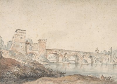 Ponte Molle, Roma, século XVIII. de Joseph Vernet.
