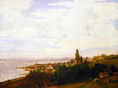 Vista do Hudson perto de Sing Sing, Nova Iorque, final da década de 1840 (óleo sobre tela) de Joseph Vollmering