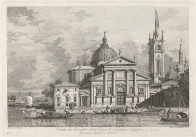 Vista do Prospecto da Igreja de S. Giorgio Maggiore de Joseph Wagner after Canaletto