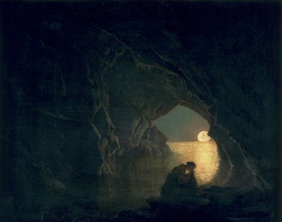 Uma gruta com a figura de Julia, 1780 de Joseph Wright of Derby