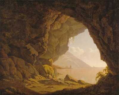 Caverna, perto de Nápoles de Joseph Wright of Derby