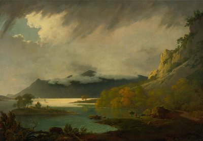 Derwent Water, com Skiddaw à distância de Joseph Wright of Derby