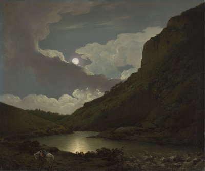 Matlock Tor à luz da lua de Joseph Wright of Derby