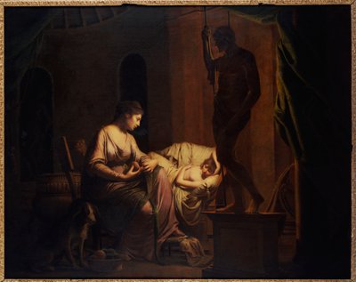Penelope Desvendando sua Web de Joseph Wright of Derby