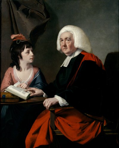 Rev. Thomas Wilson (1703-84) e Miss Catherine Macaulay (1731-91) (óleo sobre tela) de Joseph Wright of Derby