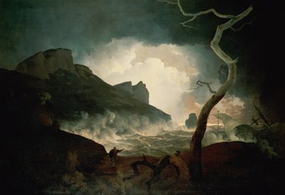 A Tempestade, Antígono, perseguida pelo Urso de "O Conto do Inverno", Ato III, Cena 3, 1790 de Joseph Wright of Derby