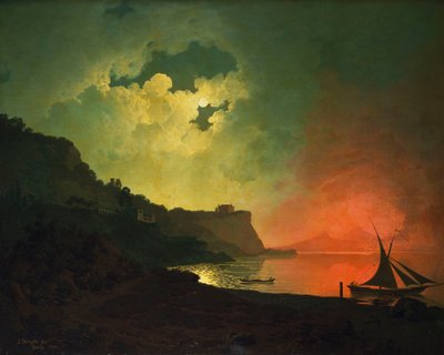 Vesúvio a partir de Posilipo de Joseph Wright of Derby